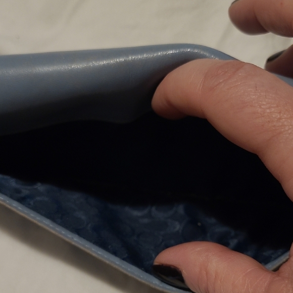 Coach Light Blue Leather Women's Wallet - Picture 3 of 9